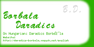 borbala daradics business card